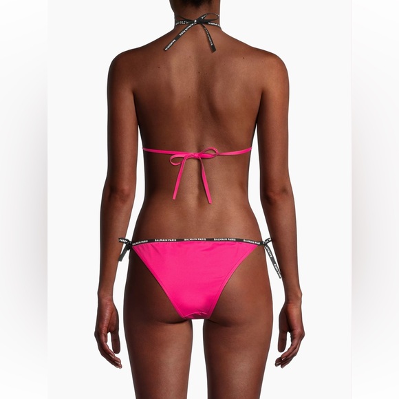 BALMAIN***Dark Pink String Bikini Set***US 4 + 12****$420 CURRENT FULL PRICE - Picture 6 of 9